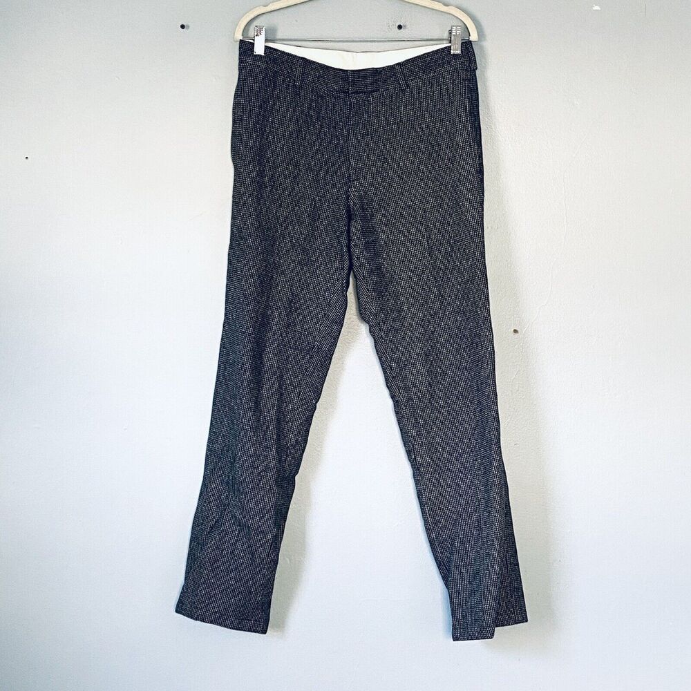 Sandro Paris Pants 40 (FR) 8 (US) Gray Tweed Virgin Wool Dress Pants Heritage